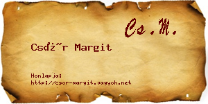 Csór Margit névjegykártya